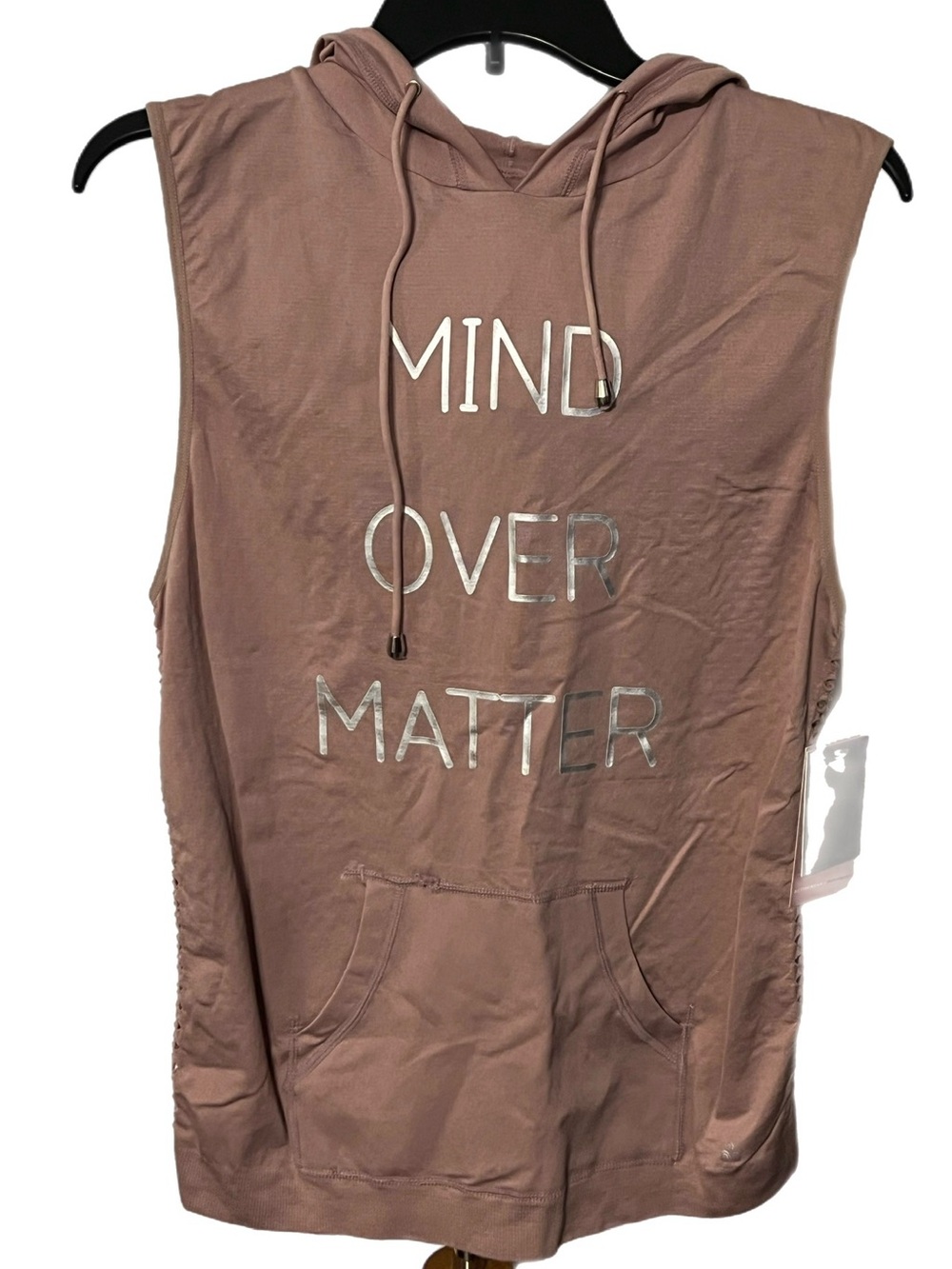 NWT Soho Sport Sleeveless Hooded Top - Dusty Mauve